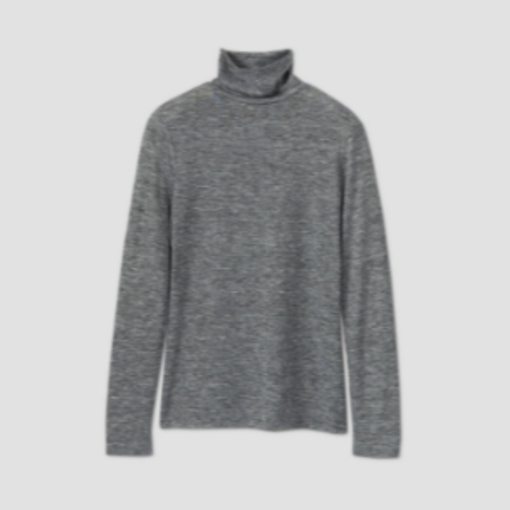 Women' Long Leeve Turtleneck Cozy T-hirt - a New D